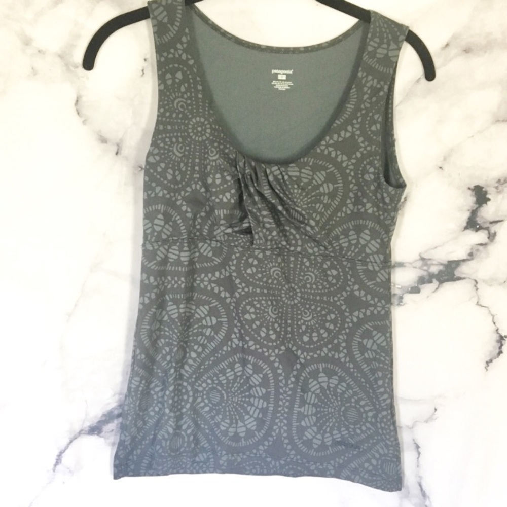 Patagonia Grey Patterned Tank Top